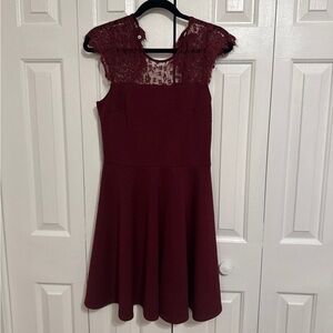 Miami Deep Red Lace Top